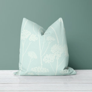 Meadow Silence Soft Aqua Pale Seafoam Cushion