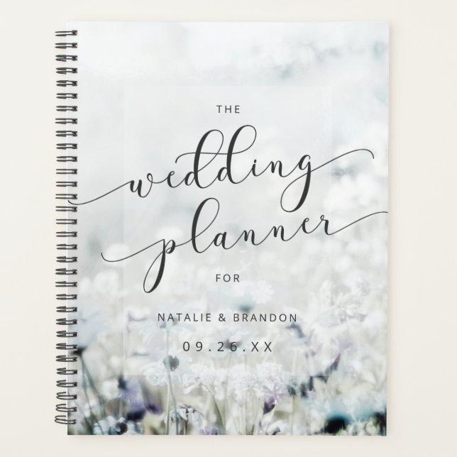 Meadow Song fading Wildflowers Wedding Plans Planner (Front)