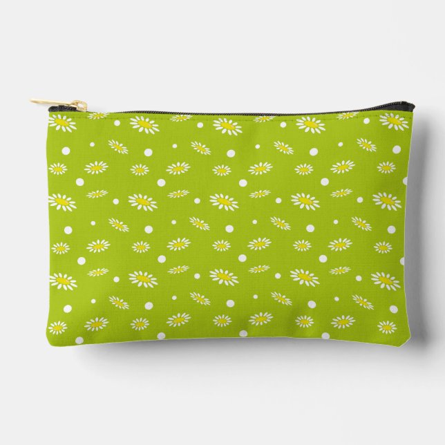 Meadow Stars Daisy Flowers Accessory Pouch (Front)