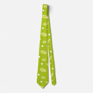 Meadow Stars Daisy Flowers Tie