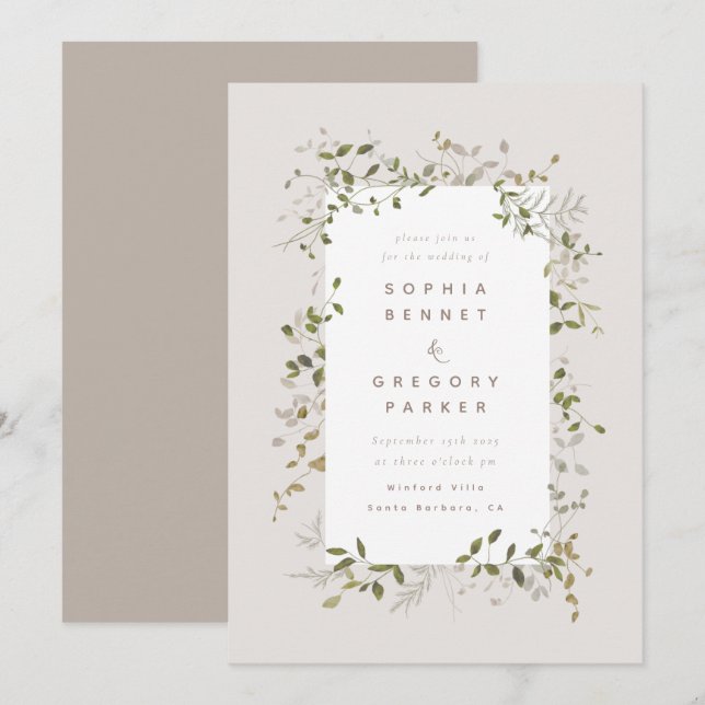 Meadow Vines Invitation (Front/Back)
