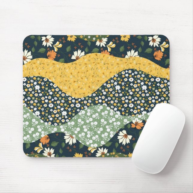 Meadow Waves Mouse Mat (With Mouse)