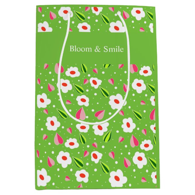 Meadow Whimsy floral collection Medium Gift Bag (Front)