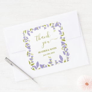 Meadow Wildflower Botanical Wedding Gift Square Sticker