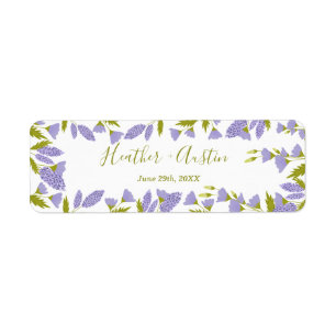 Meadow Wildflower Botanical Wedding Return Address