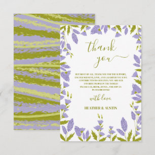 Meadow Wildflower Botanical Wedding Thank you card