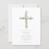 Meadow wildflower cross Confirmation Celebration