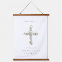 Meadow wildflower cross the Baptism Christening