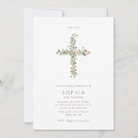Meadow wildflower cross the First Holy Communion