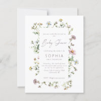 Meadow wildflower delicate Baby Shower