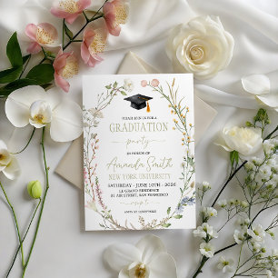 Meadow Wildflower Graduation Party Invite