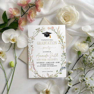 Meadow Wildflower Graduation Party Invite