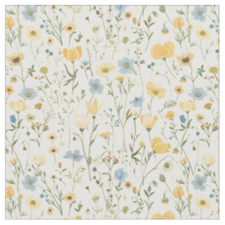 Meadow Wildflower Scatter Fabric