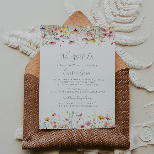  Meadow Wildflower We Still Do Vow Renewal Invitation (Creator Uploaded)
