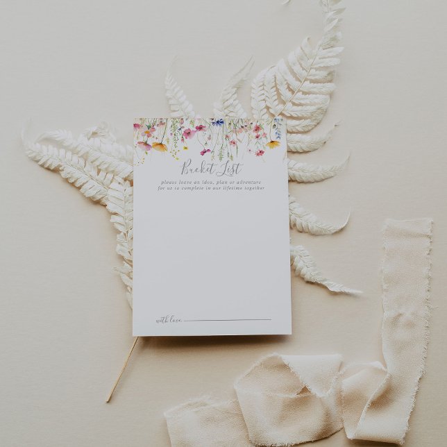 Meadow Wildflower Wedding Bucket List Cards (Creator Uploaded)