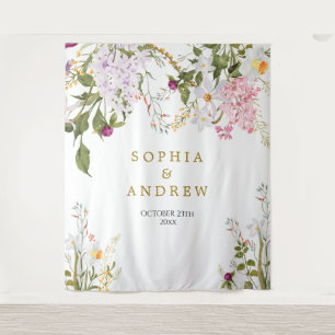 Meadow Wildflower Wedding Tapestry