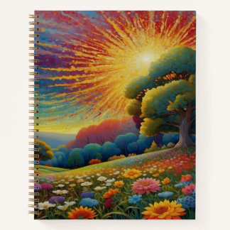 Meadow Wildflowers Colorful Art Notebook