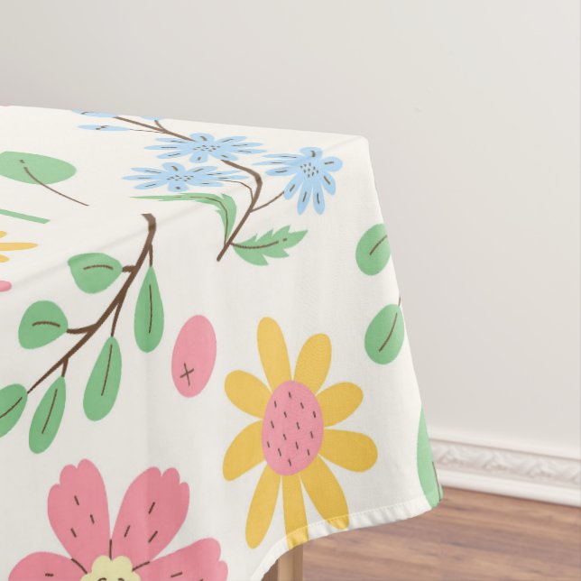 Meadow Wildflowers Pattern Tablecloth (In Situ)