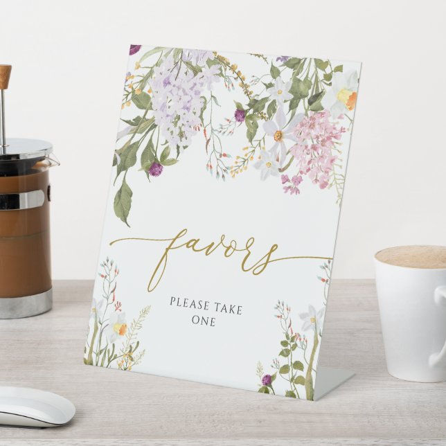 Meadow Wildflowers Shower Favours Sign (In SItu)