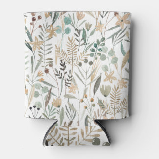 Meadow Wildflowers: Watercolor Charm. Can Cooler