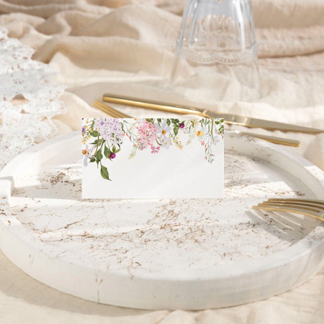 Meadow Wildflowers Wedding Place Card (Creator Uploaded)