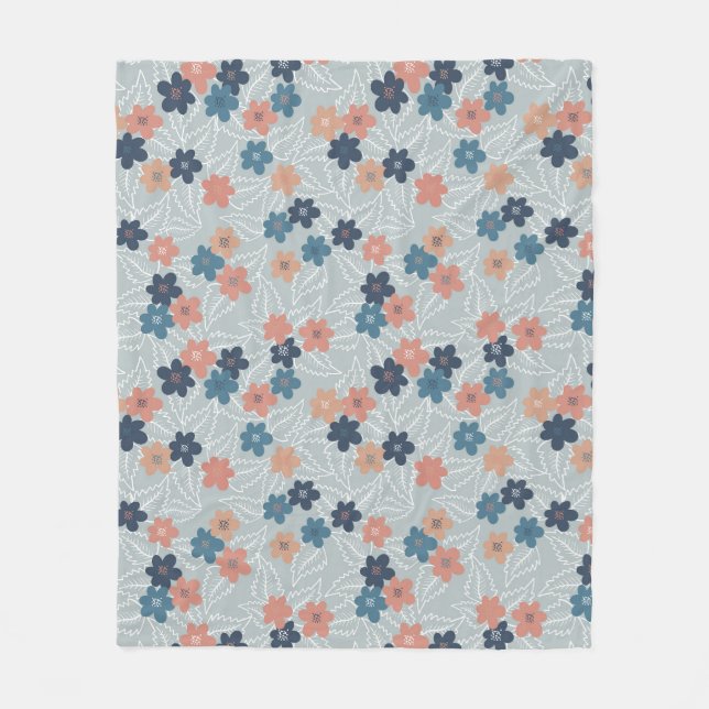 Meadow with colourful spring flowers fleece blanket (Front)