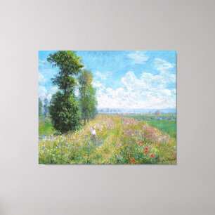 Meadow With Poplars, by Claude Monet Canvas Print