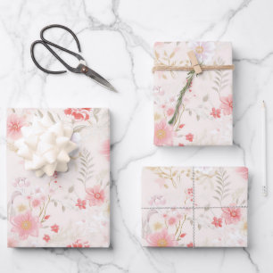 Meadowcore Floral Cottagecore Gift Wrapping Paper Sheet