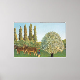 Meadowland (The Pasture), Henri Rousseau, 1910 Canvas Print