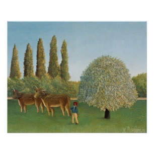 Meadowland (The Pasture), Henri Rousseau,  1910 Poster