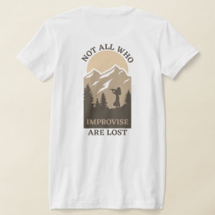 Meadowlark Violin Not All Who Improvise are Lost T-Shirt