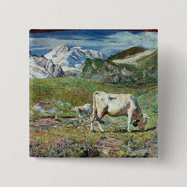 Meadows in Spring 15 Cm Square Badge (Front)