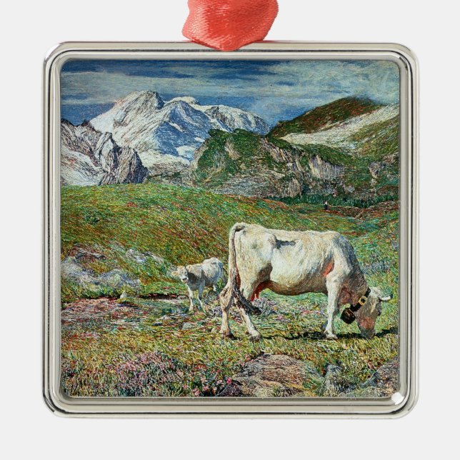 Meadows in Spring Metal Tree Decoration (Front)