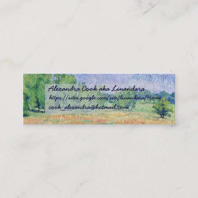 Meadows Nature-related business card (Front)