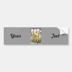 Meadowsweet Wild Flowers & Your Text Bumper Sticker