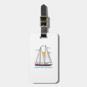 Meads Bay Anguilla Coastal Nautical Sailing Sailor Luggage Tag