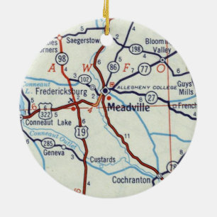 Meadville PA Ceramic Tree Decoration