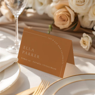 Meal Choice Place Card Boho Wedding Guest Place