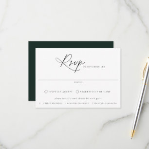 Meal Choice Wedding RSVP Card