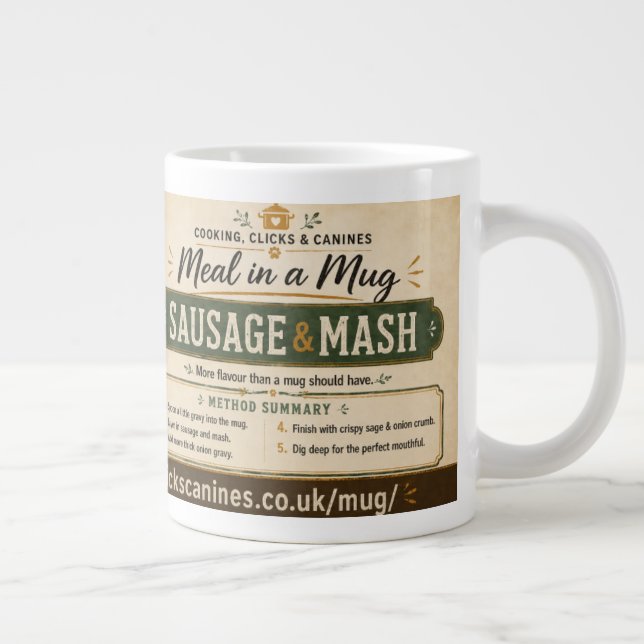 Meal in a Mug – Sausage & Mash Jumbo Mug (Right)