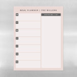 Meal Planner Dry Erase Magnetic Sheet | Blush<br><div class="desc">Personalise this dry erase magnetic sheet with your title of preference to create a custom weekly meal planner or project planner. A blush pink design features a modern and simple design with plenty of space to write. The spaces for each day of the week allows you to plan your meals...</div>