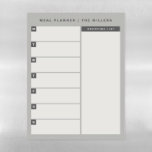 Meal Planner Dry Erase Magnetic Sheet | Grey<br><div class="desc">Personalise this dry erase magnetic sheet with your title of preference to create a custom weekly meal planner or project planner. A grey design features a modern and simple design with plenty of space to write. The spaces for each day of the week allows you to plan your meals and...</div>