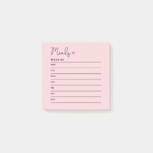 Meal Planner Sticky Note