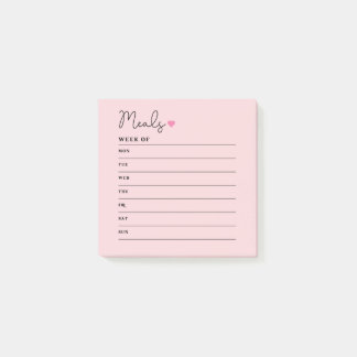 Meal Planner Sticky Note