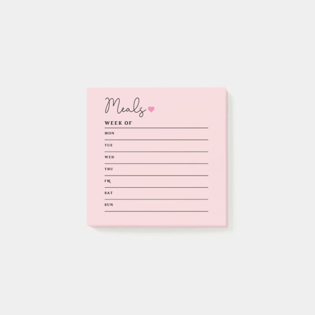 Meal Planner Sticky Note (Front)