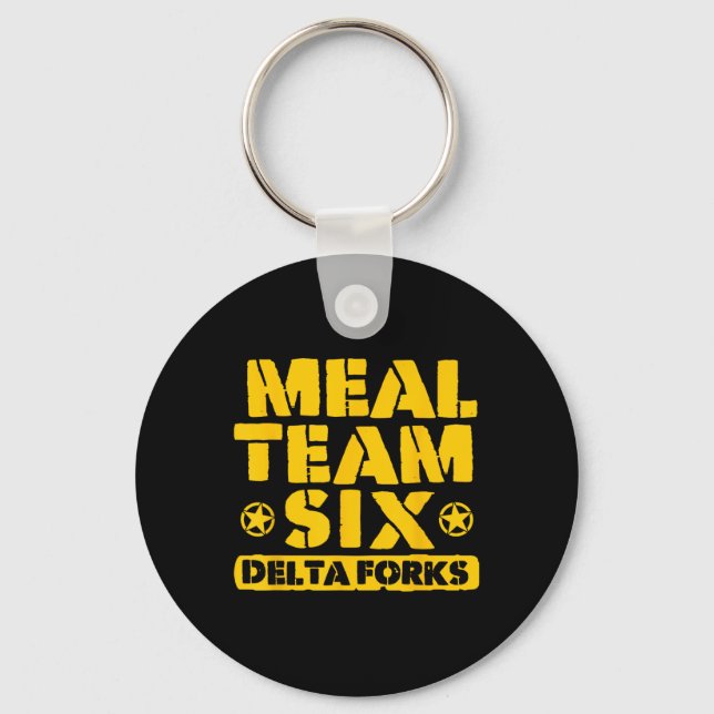 Meal Team Six Delta Forks  Key Ring (Front)