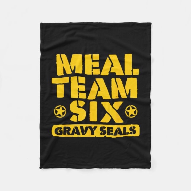 Meal Team Six Gravy Seals  Fleece Blanket (Front)