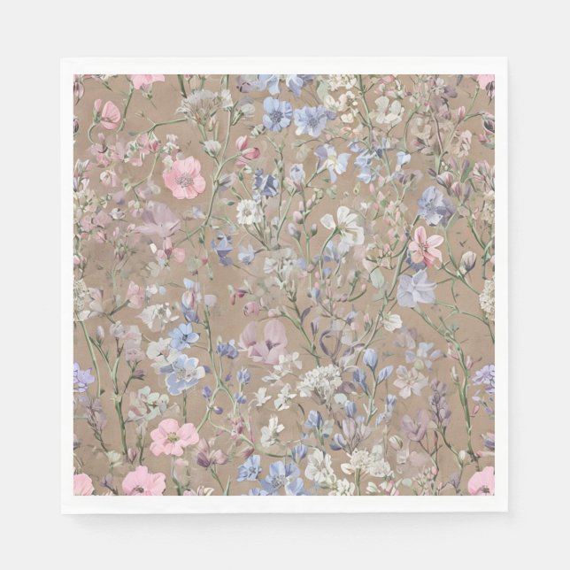 Meal time with flowers. napkin (Front)