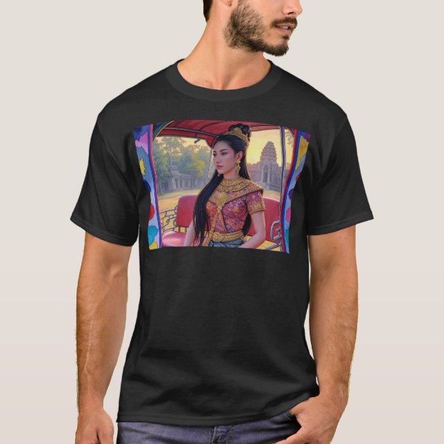 Mealea Rides Self-Driving Tuk Tuk At Ta Prohm III T-Shirt (Front)