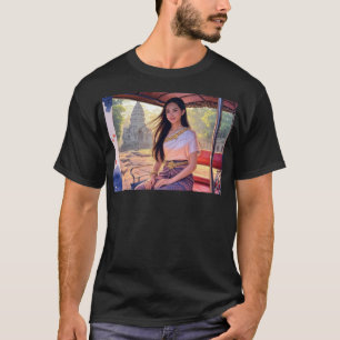 Mealea Rides Self-Driving Tuk Tuk At Ta Prohm V T-Shirt